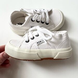 Superga Kids' White Canvas Sneakers
